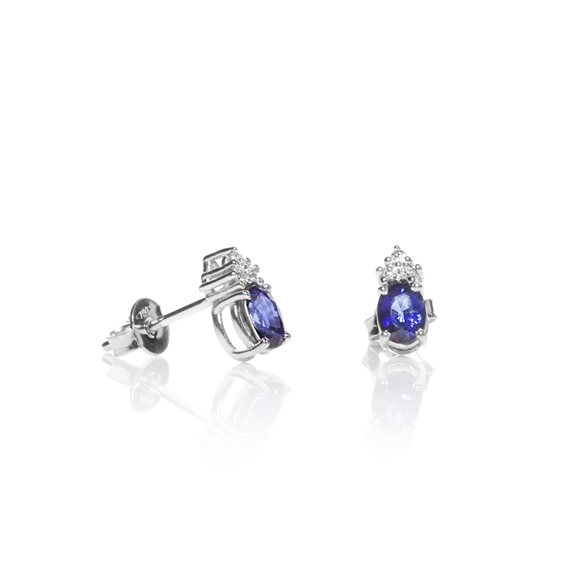 Orecchini Promesse Donna in Oro bianco Zaffiro 0.8 Ct OPF1Z - OPF1Z